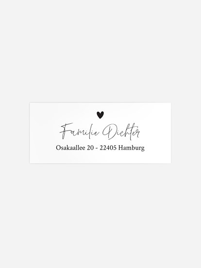 Absenderaufkleber Geburt Süße Piktogramme