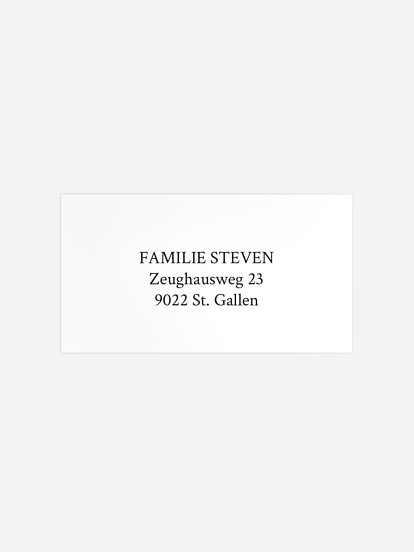 Empfängeraufkleber Geburt Süße Piktogramme