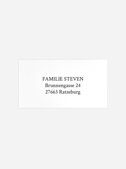 Empfängeraufkleber Geburt Süße Piktogramme