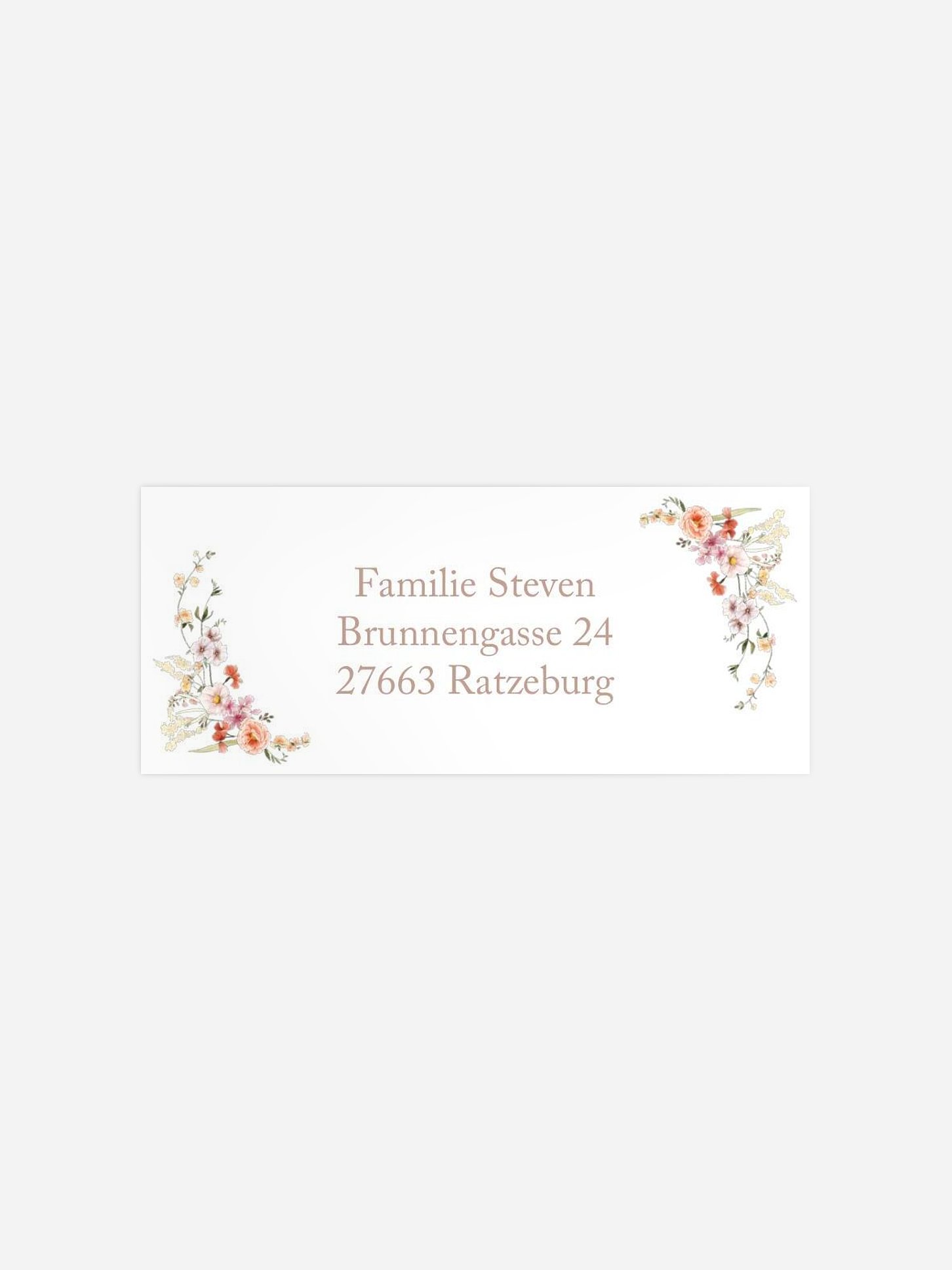 Absenderaufkleber Geburt Wild Blossoms