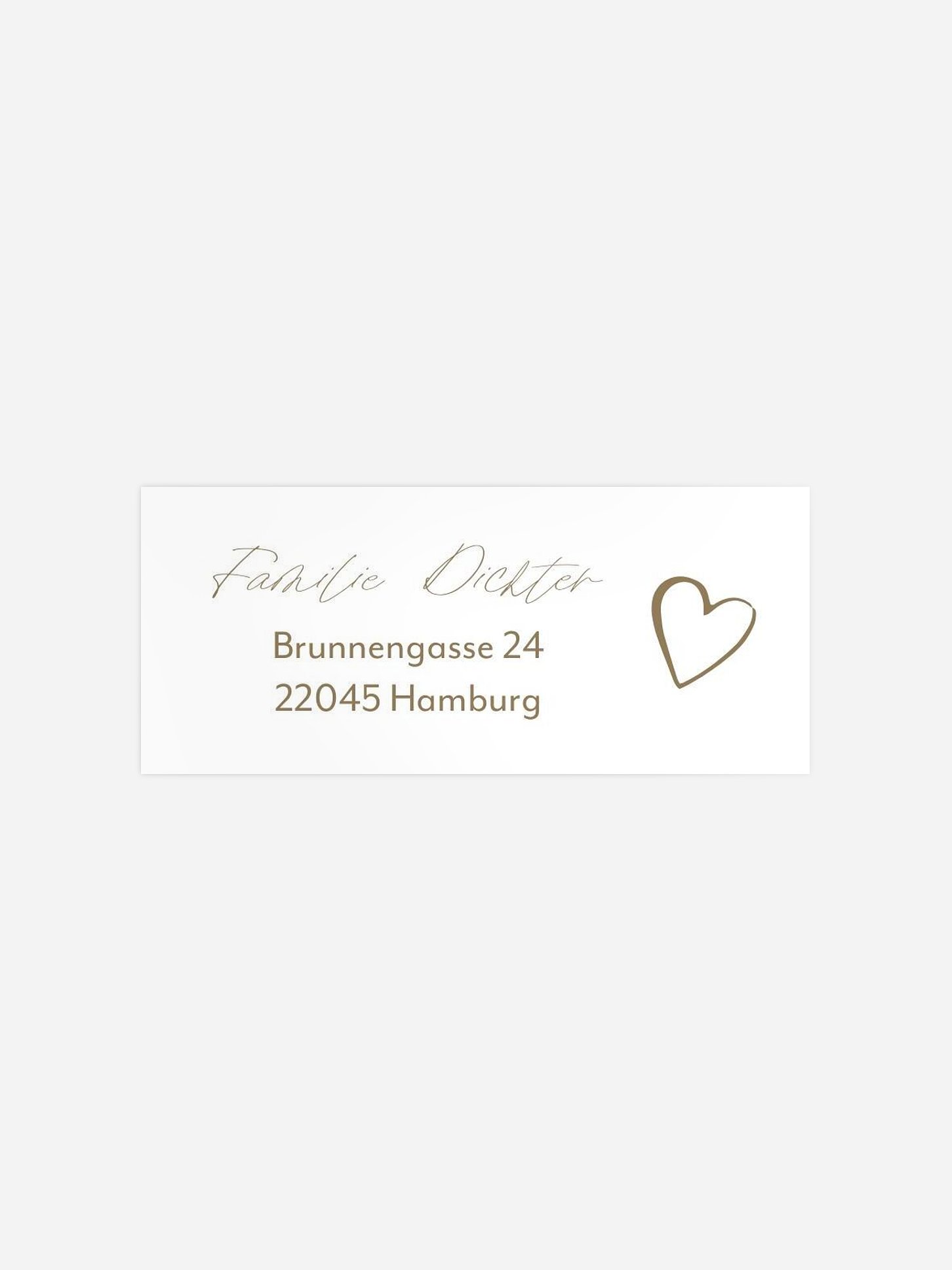 Absenderaufkleber Geburt Heartly