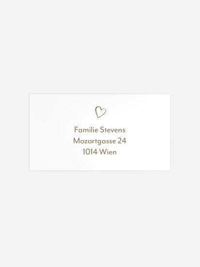 Empfängeraufkleber Geburt Heartly