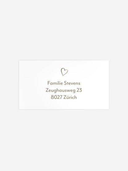 Empfängeraufkleber Geburt Heartly