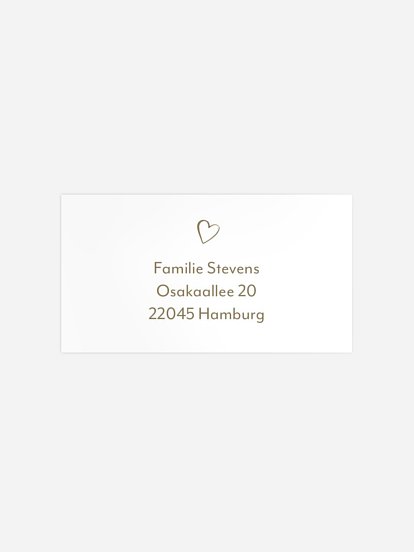 Empfängeraufkleber Geburt Heartly