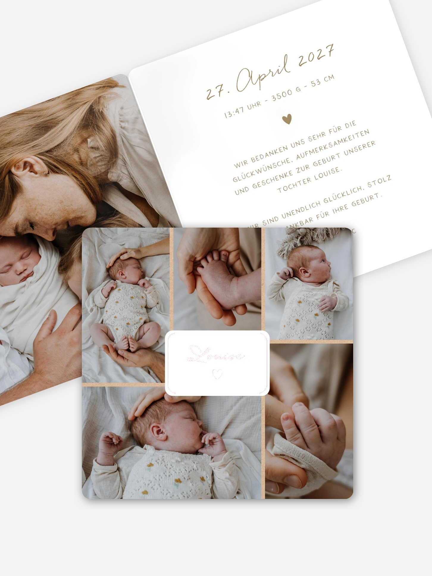 Geburtskarte Tiny Heart