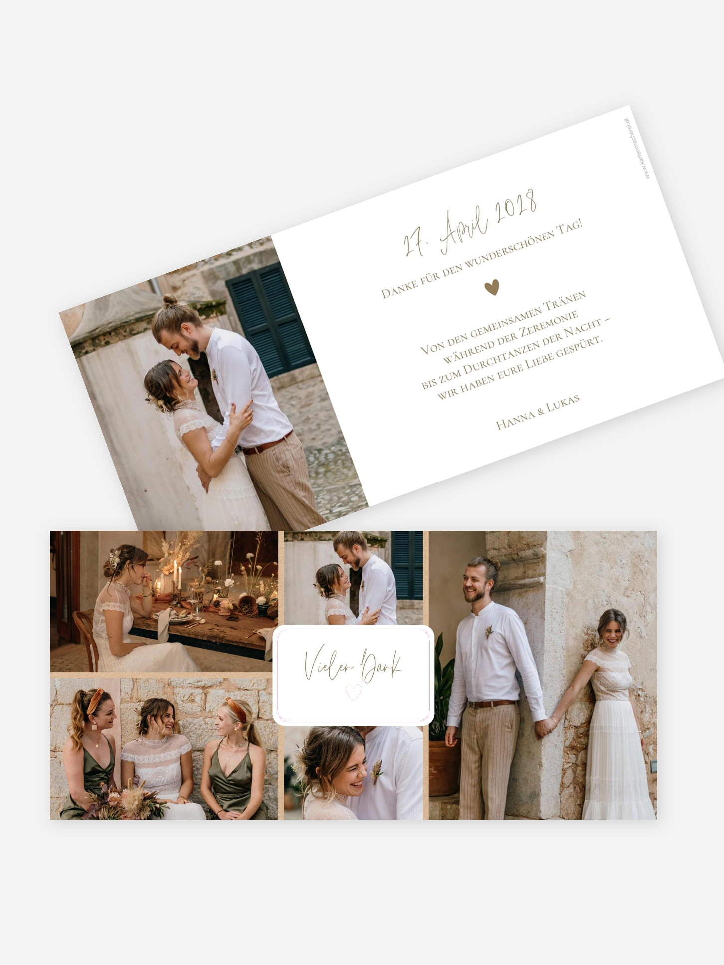 Dankeskarte Hochzeit Tiny Heart