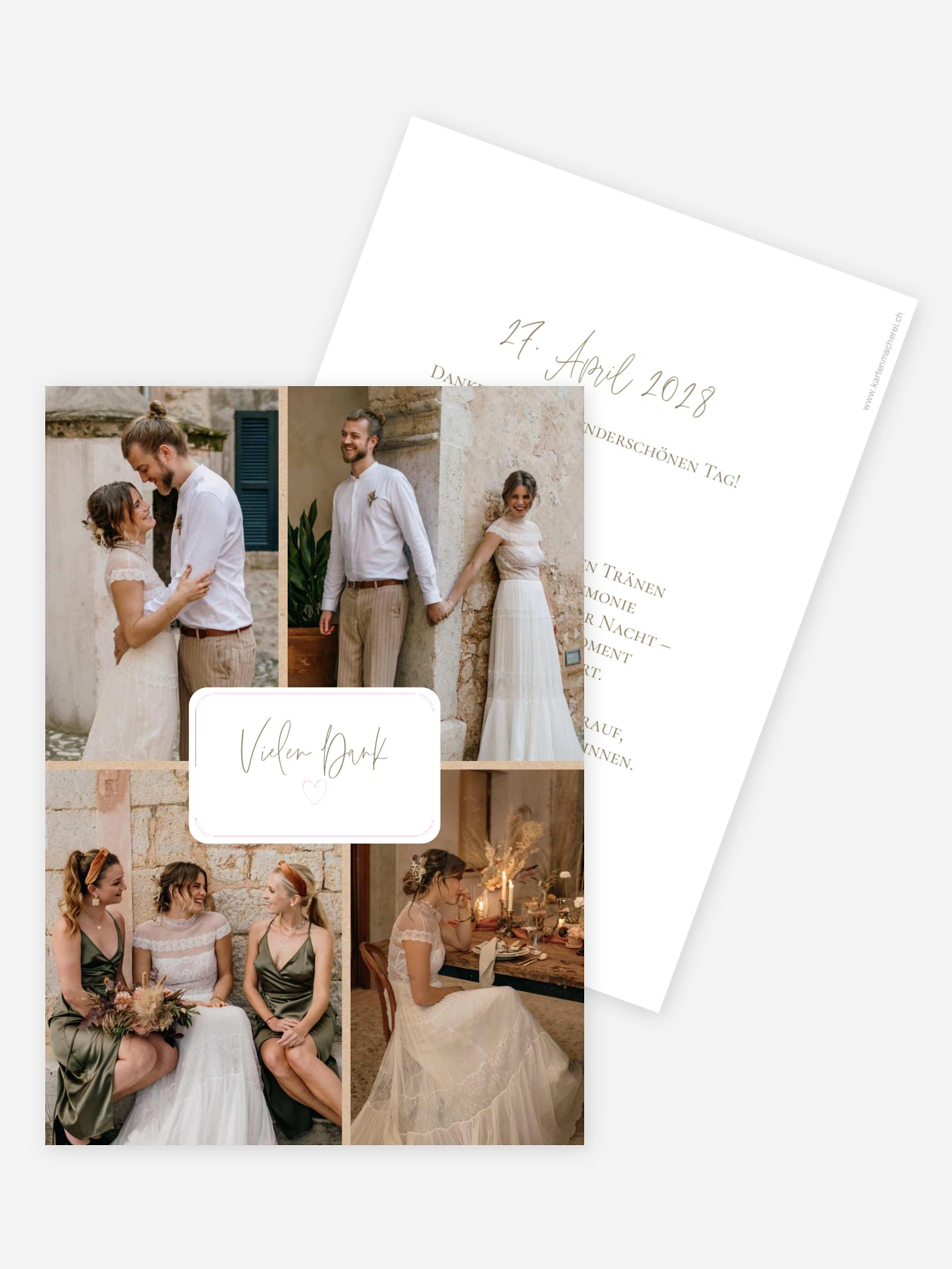 Dankeskarte Hochzeit Tiny Heart