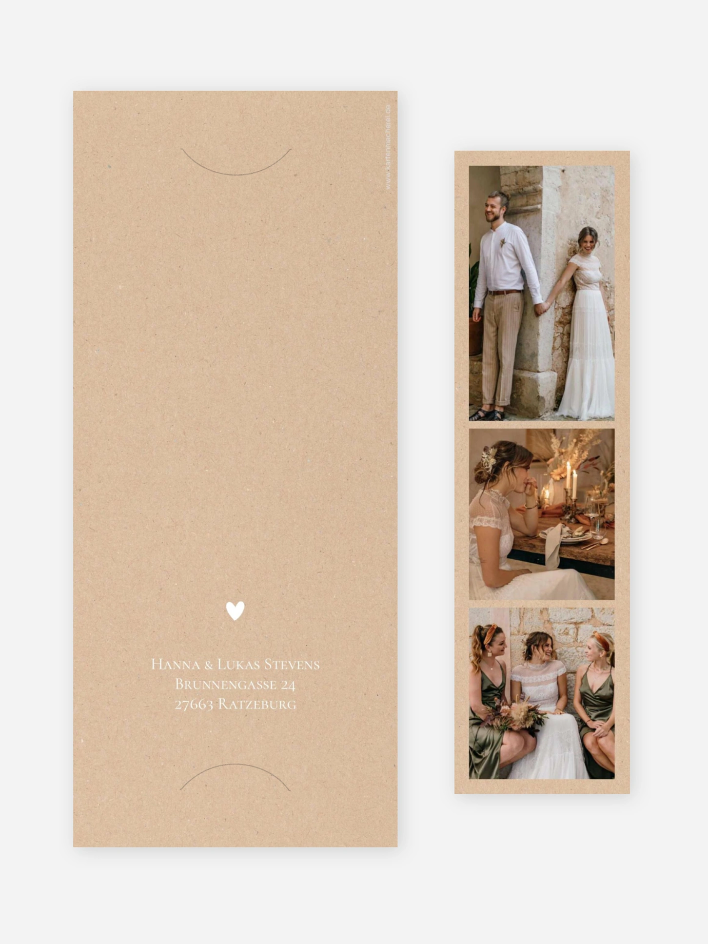 Dankeskarte Hochzeit Tiny Heart