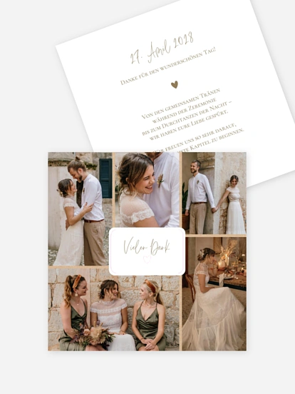 Dankeskarte Hochzeit Tiny Heart