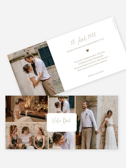 Dankeskarte Hochzeit Tiny Heart