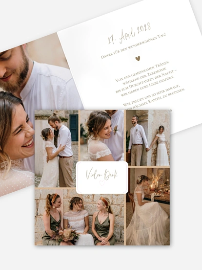 Dankeskarte Hochzeit Tiny Heart