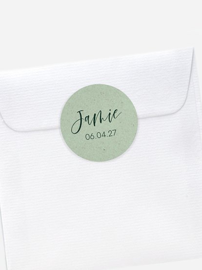 Aufkleber Geburt Picto Photo Collage