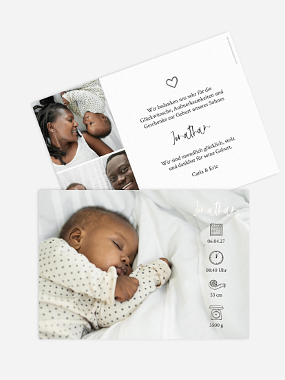 Geburtskarte Cute Icons