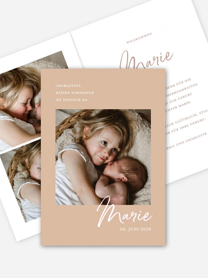 Geburtskarte Meine kleine Schwester