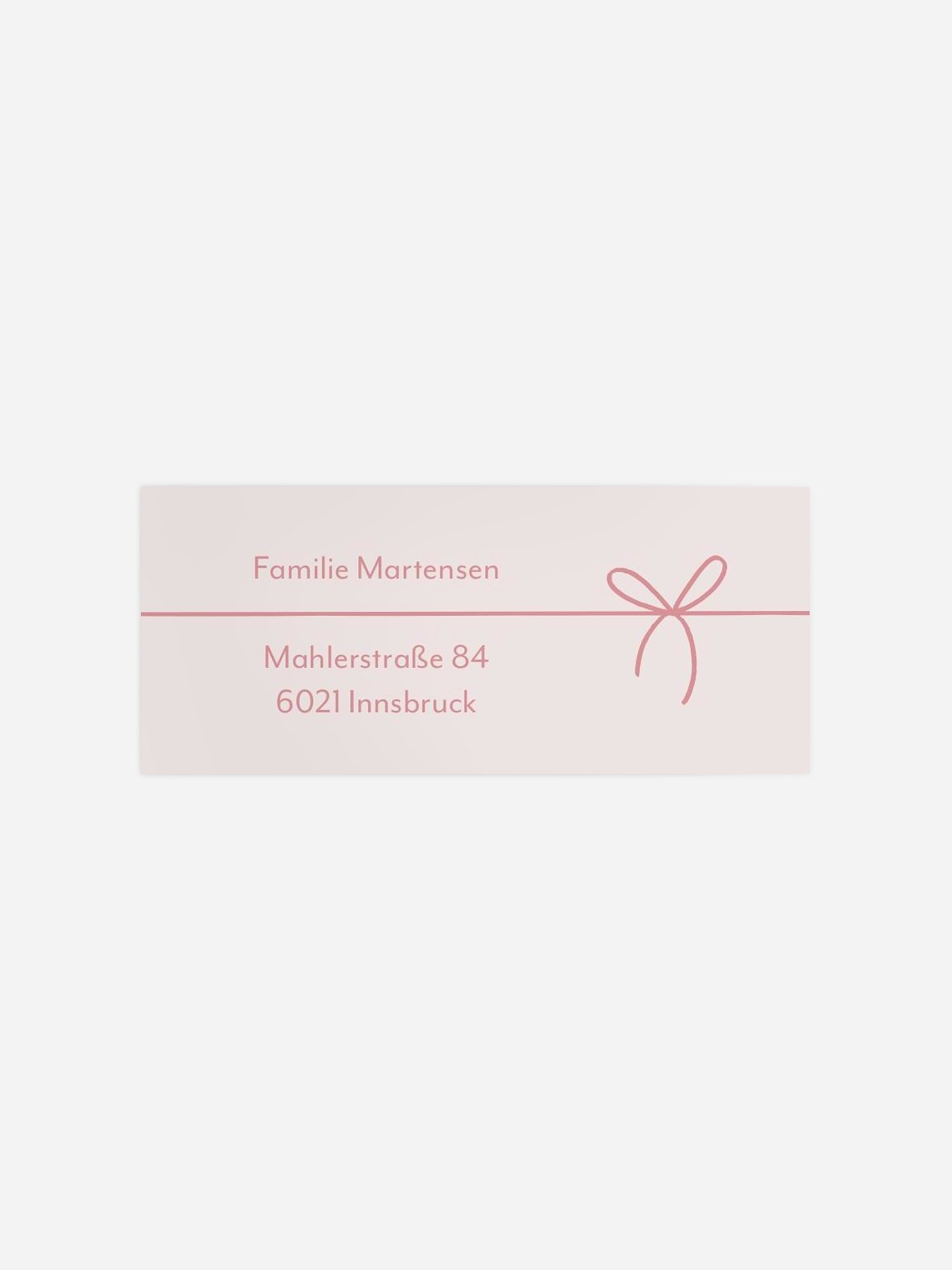 Absenderaufkleber Geburt Kleine Schleife