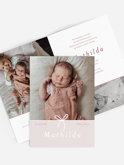 Geburtskarte Kleine Schleife