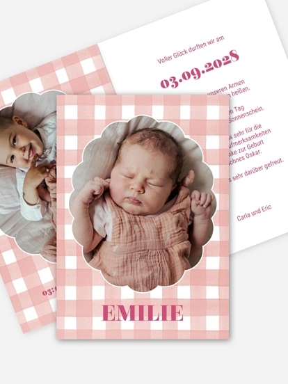 Geburtskarte Vichy Love