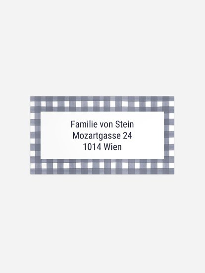 Empfängeraufkleber Geburt Vichy Love