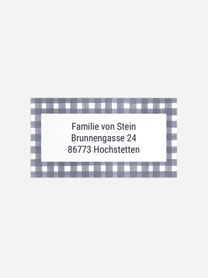 Empfängeraufkleber Geburt Vichy Love