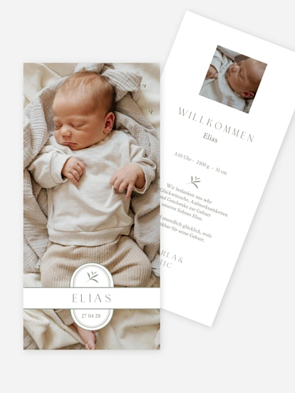 Geburtskarte Herzstück