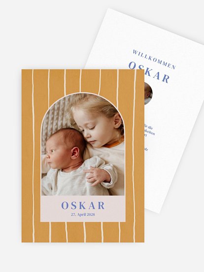 Geburtskarte Glücksstreifen