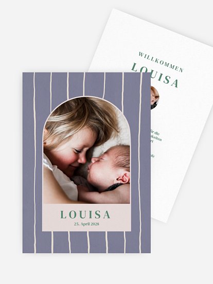 Geburtskarte Glücksstreifen