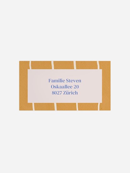 Empfängeraufkleber Geburt Glücksstreifen