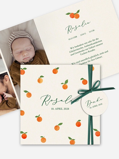 Geburtskarte Süßes Wunder