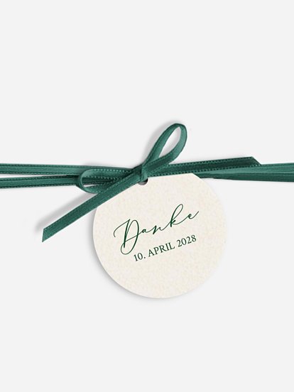 Anhänger mit Band zur Hochzeit Süßes Wunder