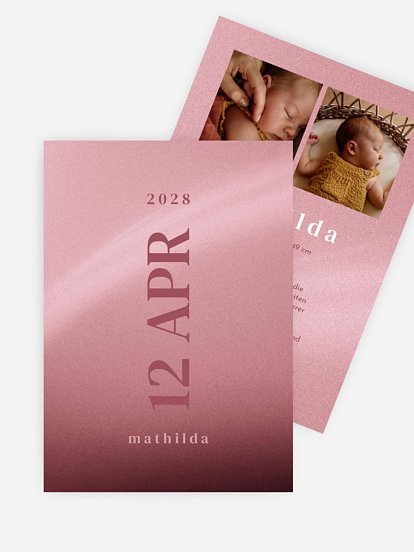 Geburtskarte Modern Flair