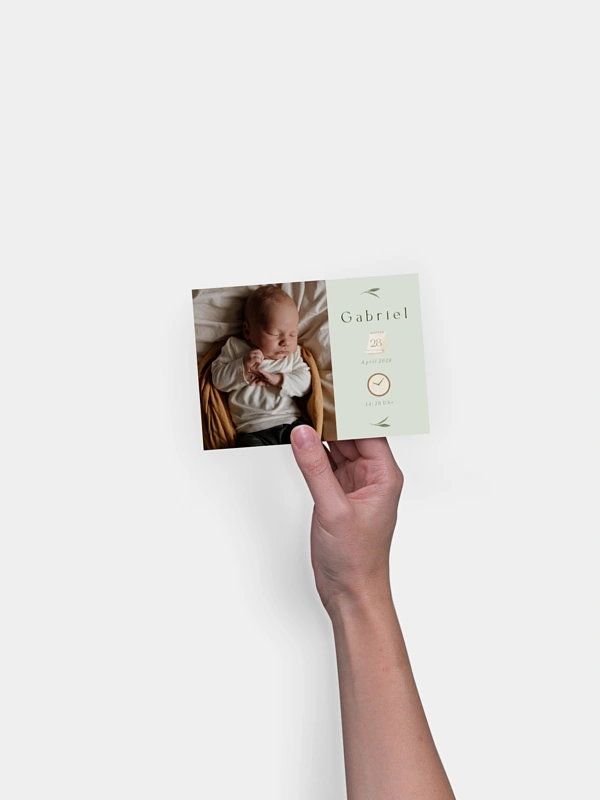 Geburtskarte Willkommensgrün