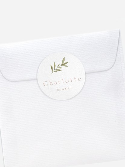 Aufkleber Geburt Willkommensgrün