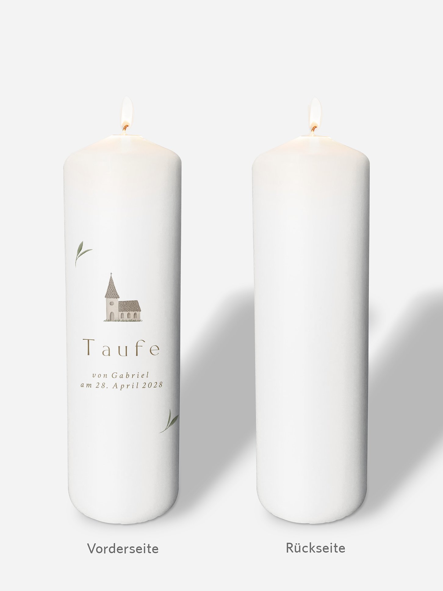 Taufkerze Willkommensgrün