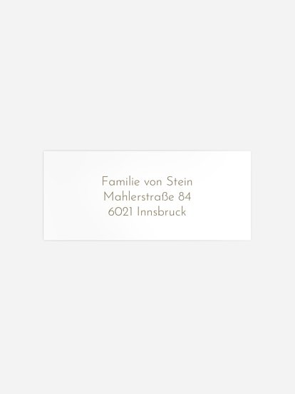 Absenderaufkleber Geburt Nur Du Kraftpapier