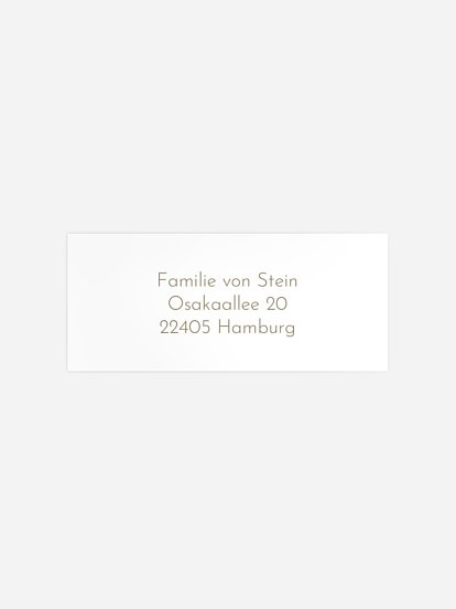 Absenderaufkleber Geburt Nur Du Kraftpapier