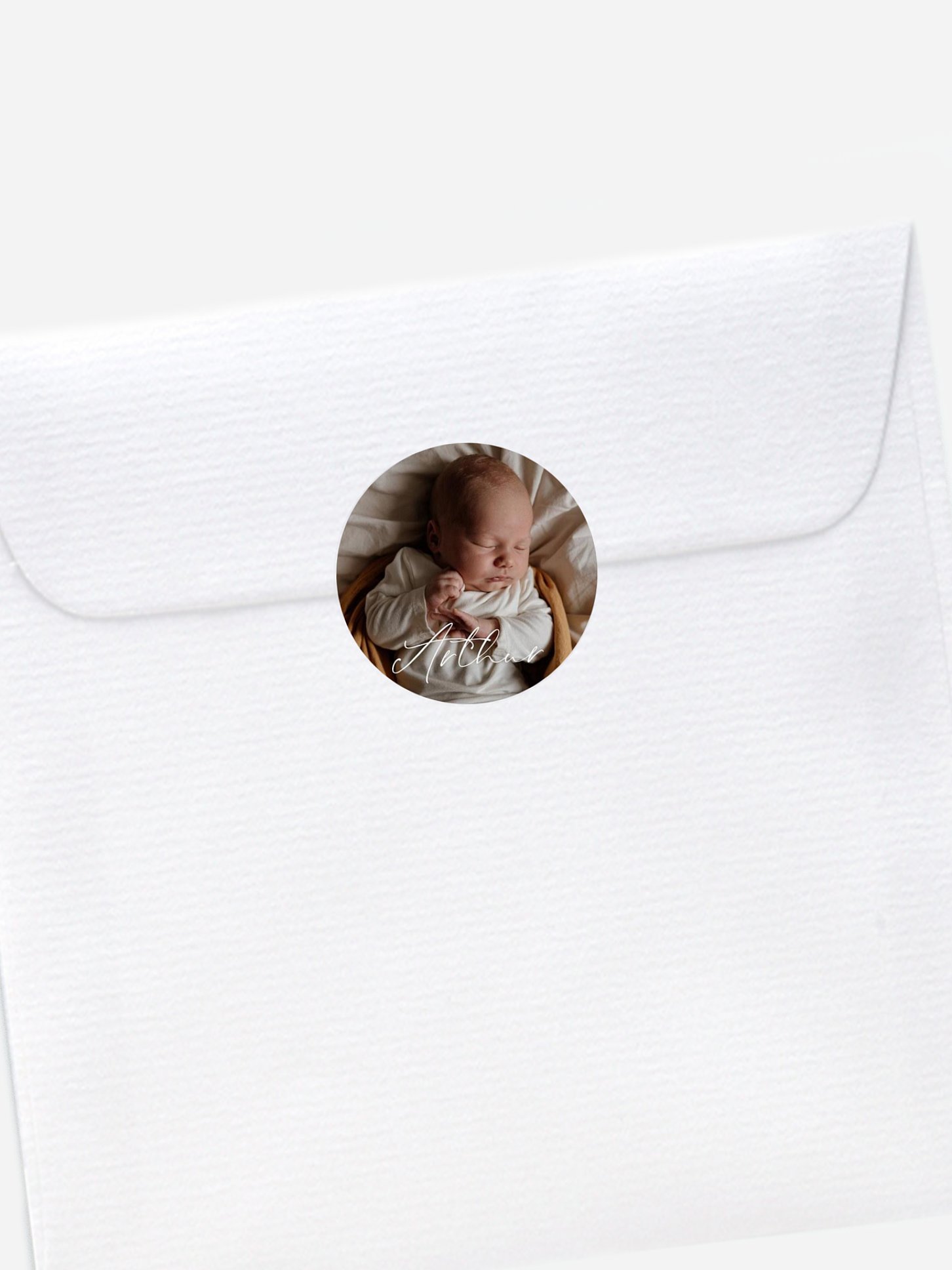 Stickers naissance Petit toi - papier kraft