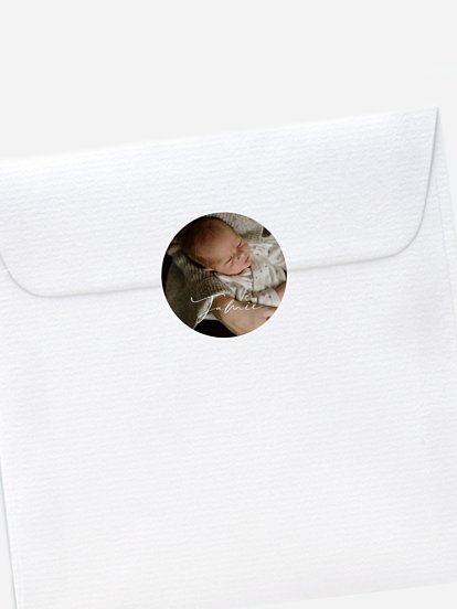 Aufkleber Geburt Nur Du Kraftpapier