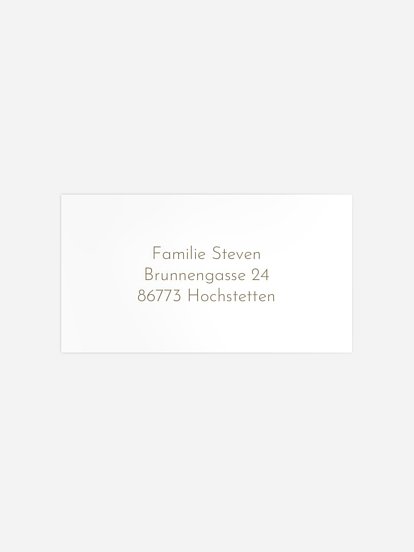 Empfängeraufkleber Geburt Nur Du Kraftpapier