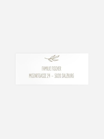 Absenderaufkleber Geburt Natural Kraftpapier