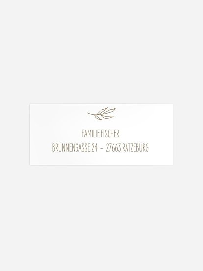 Absenderaufkleber Geburt Natural Kraftpapier