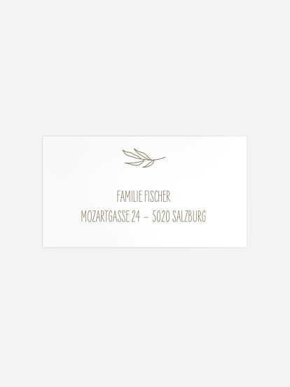 Empfängeraufkleber Geburt Natural Kraftpapier