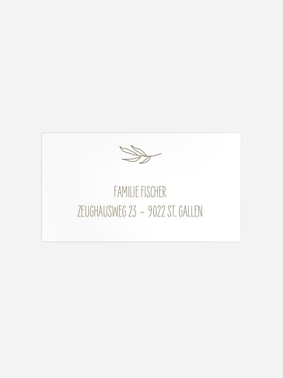 Empfängeraufkleber Geburt Natural Kraftpapier