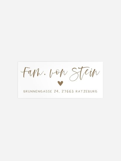 Absenderaufkleber Geburt Herzensglück Kraftpapier