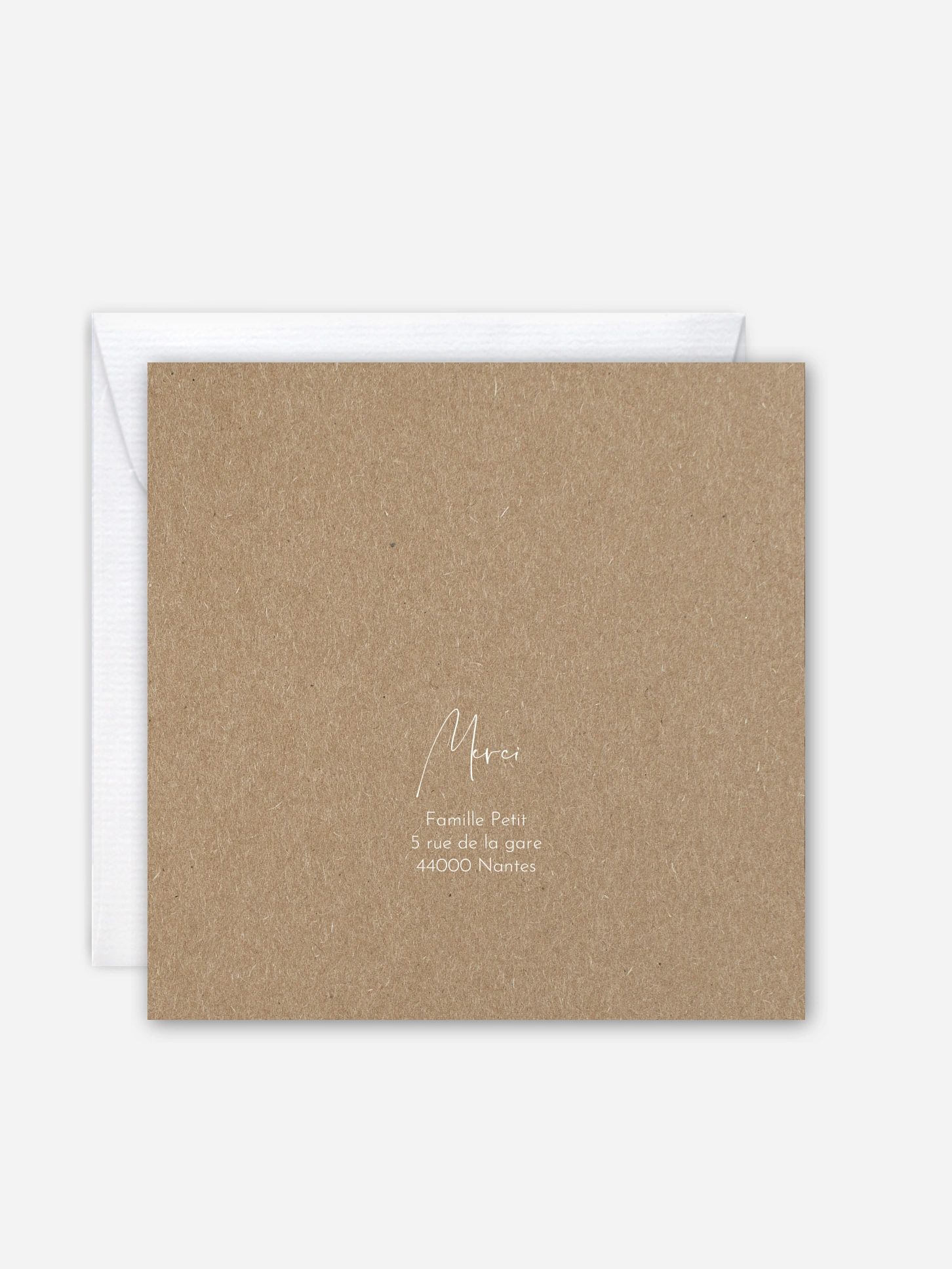 Faire-part naissance Crafty - papier kraft