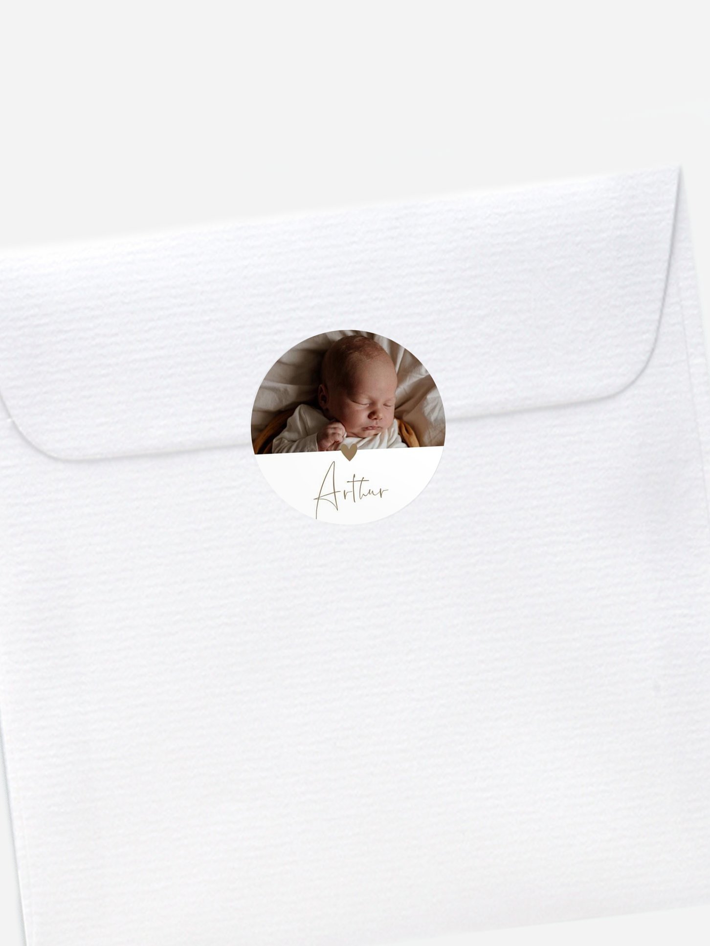 Stickers naissance Crafty - papier kraft