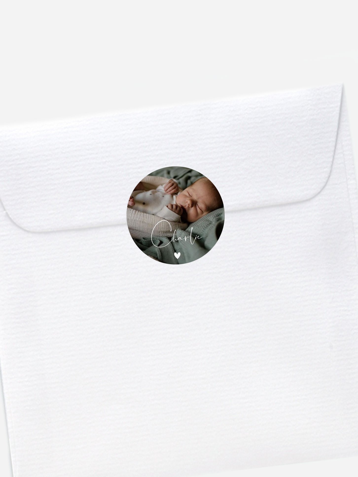 Aufkleber Geburt Crafty Kraftpapier
