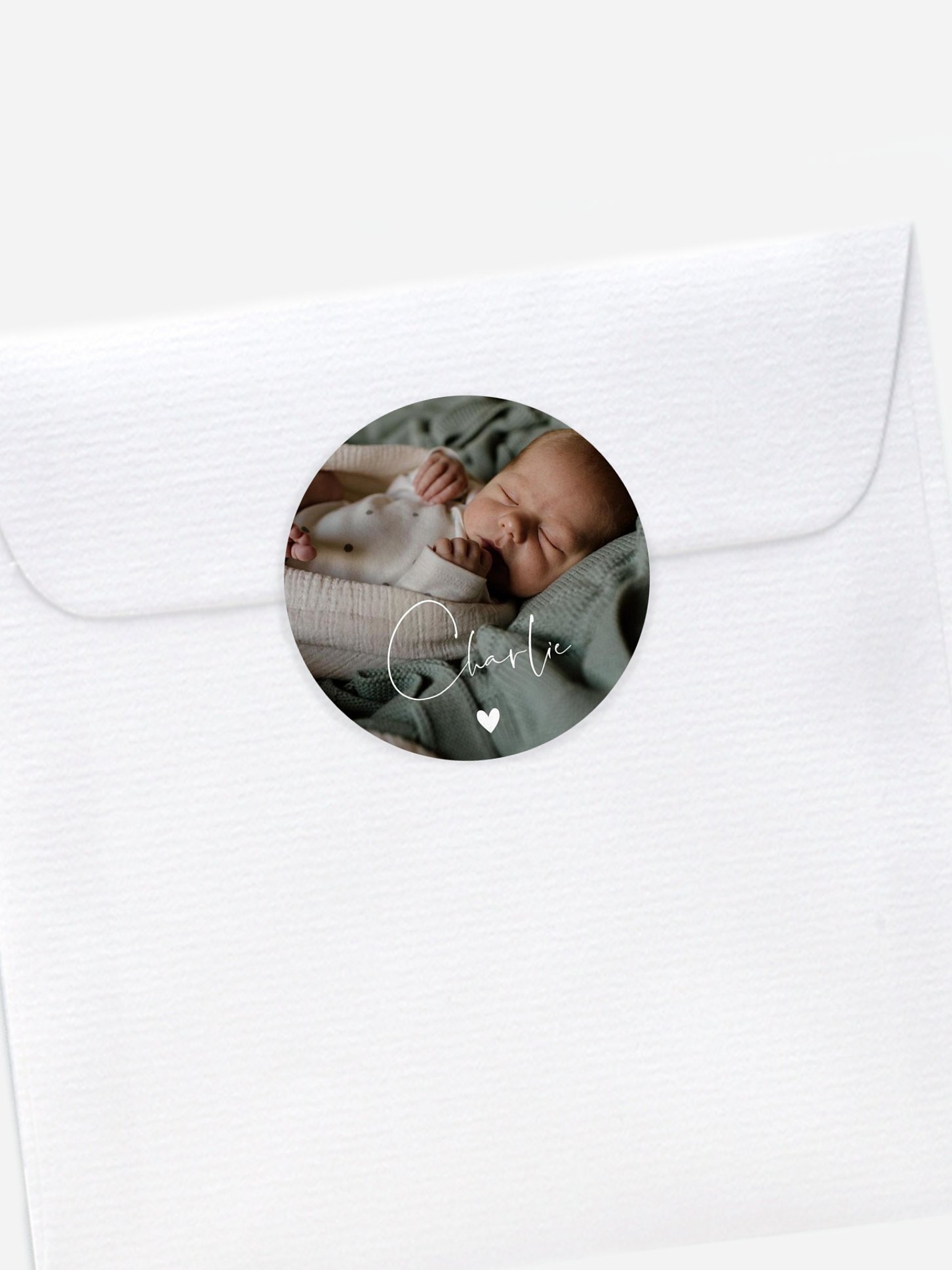Aufkleber Geburt Crafty Kraftpapier