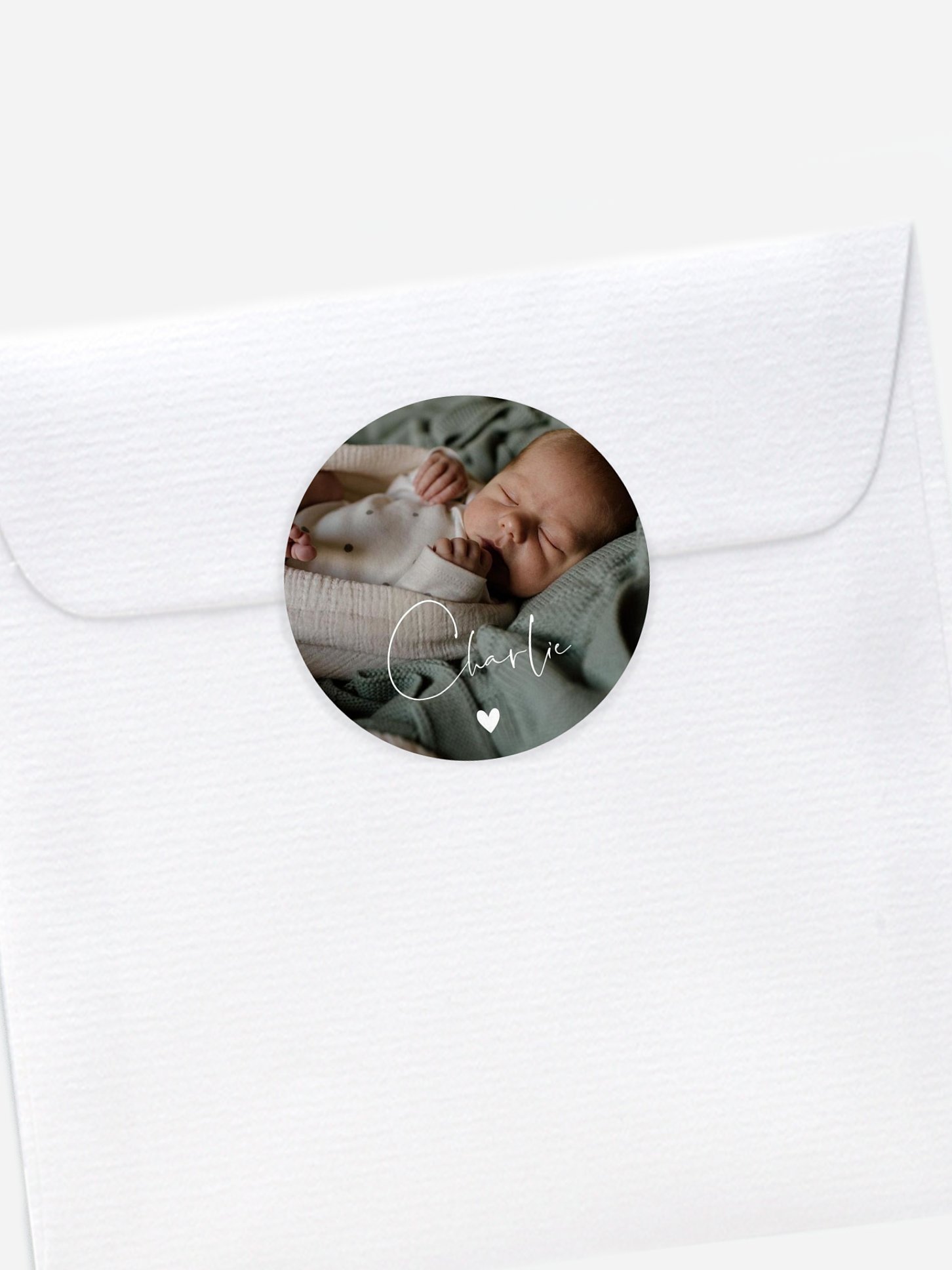 Aufkleber Geburt Crafty Kraftpapier