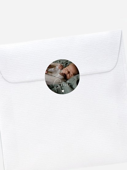 Aufkleber Geburt Crafty Kraftpapier