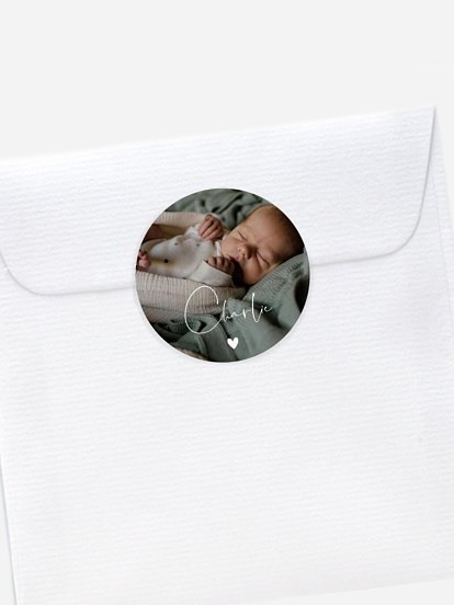 Aufkleber Geburt Crafty Kraftpapier